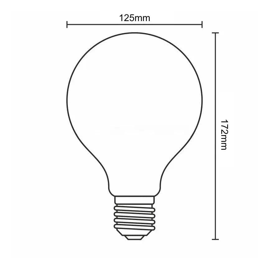 LED Крушка FILAMENT SMOKE G125 E27/4W/230V 2000K