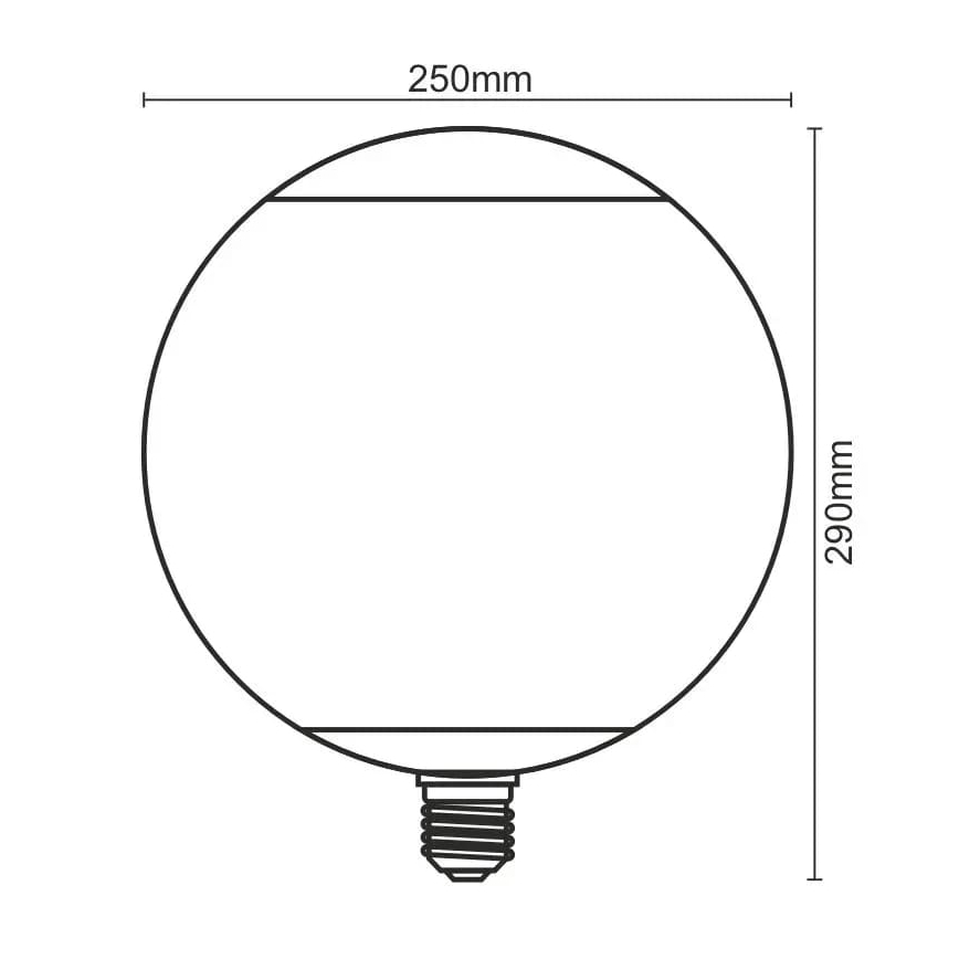 LED Крушка FILAMENT SMOKE G250 E27/4W/230V 1800K