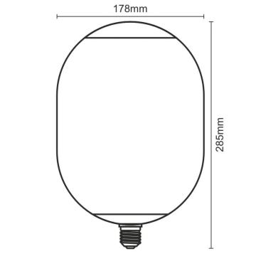 LED Крушка FILAMENT SMOKE T178 E27/4W/230V 1800K