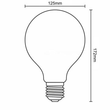 LED Крушка FILAMENT VINTAGE LOVE G125 E27/2W/230V 2000K