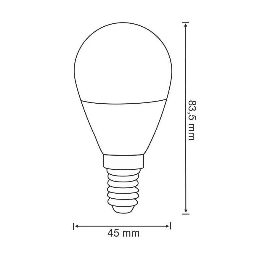 LED Крушка G45 E14/3,5W/230V 3000K