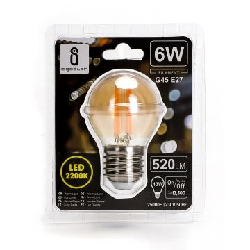 LED Крушка G45 E27/6W/230V 2200K - Aigostar