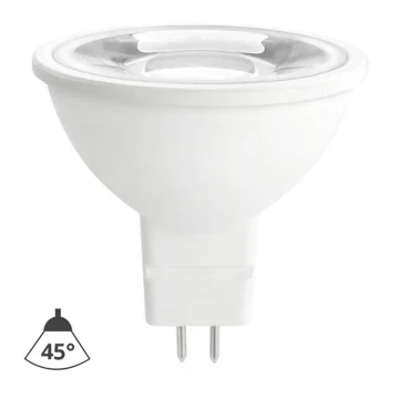 LED Крушка MR16 GU5,3/6W/12V 4000K 45° бял