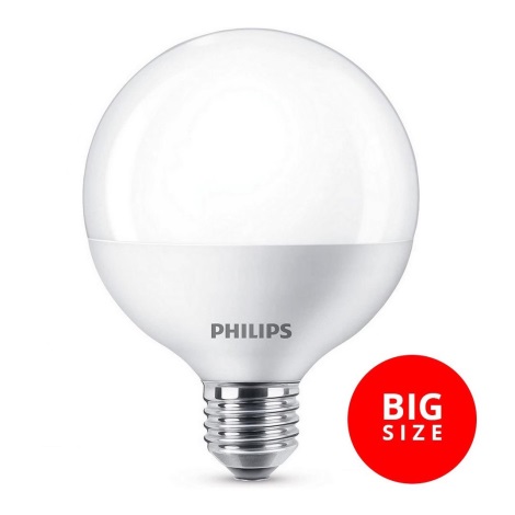 LED Крушка Philips G95 E27/8,5W/230V 6500K