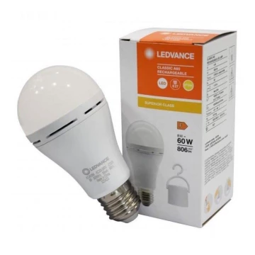 LED Крушка RECHARGEABLE A60 E27/8W/230V 2700K - Ledvance