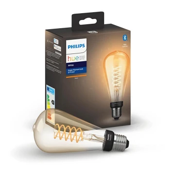 LED крушка с възможност за регулиране на светлината Philips Hue WHITE FILAMENT ST72 E27 / 7W / 230V 2100K