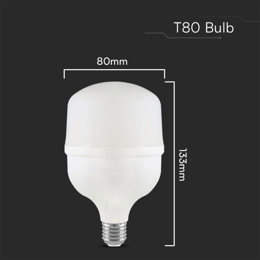 LED Крушка T80 E27/20W/230V 4000K
