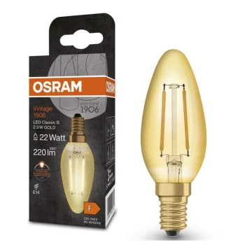 LED Крушка VINTAGE E14/2,5W/230V 2400K - Osram