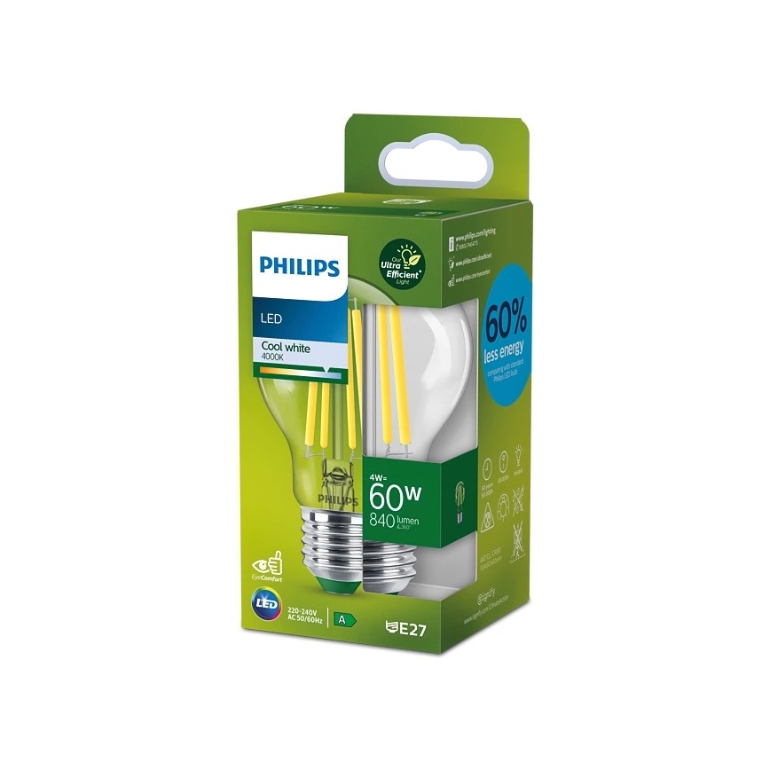 LED Крушка VINTAGE Philips A60 E27/4W/230V 4000K