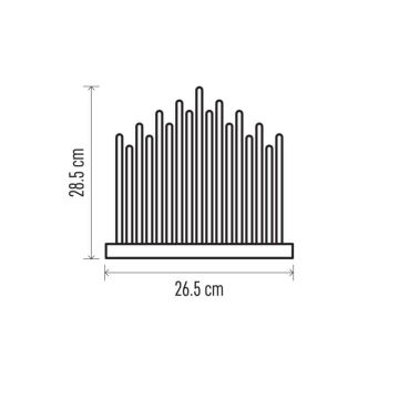 LED Коледен свещник 17xLED/3xAA червен