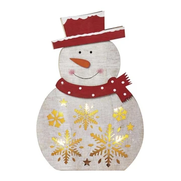 LED Коледна декорация 5xLED/2xAA снежен човек