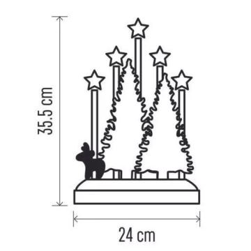 LED Коледна декорация LED/2xAA топло бяла