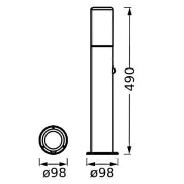 Ledvance - Екстериорна лампа със сензор FIGO CYLINDER 1xE27/20W/230V IP44