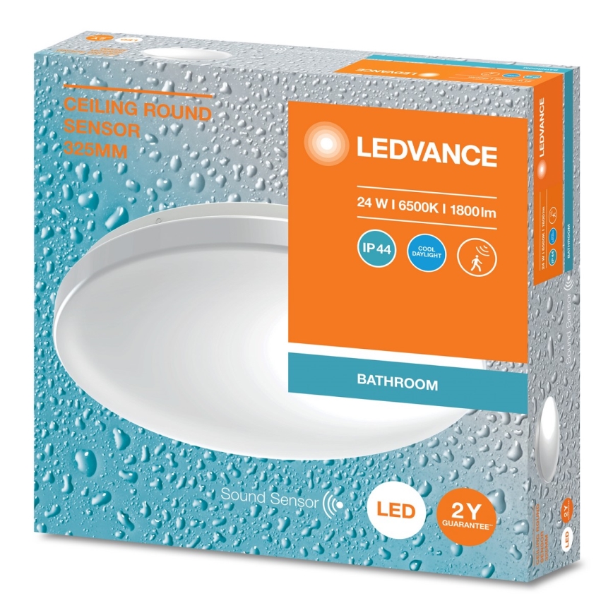 Ledvance - LED Плафон за баня със сензор CEILING ROUND LED/24W/230V IP44