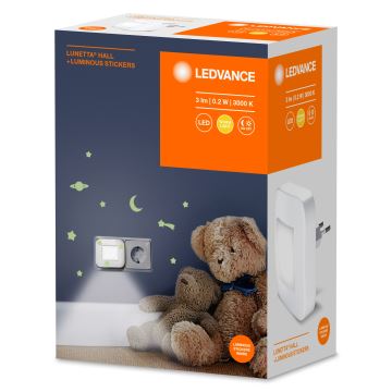 Ledvance - LED Нощна лампа със сензор LUNETTA LED/0,2W/230V