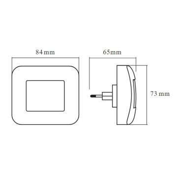 Ledvance - LED Нощна лампа със сензор LUNETTA LED/0,2W/230V