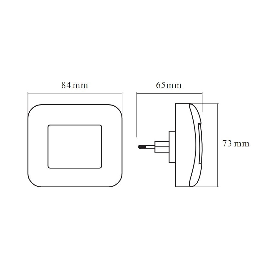 Ledvance - LED Нощна лампа със сензор LUNETTA LED/0,2W/230V