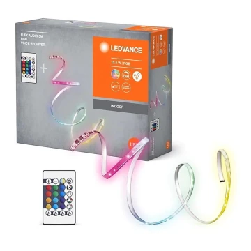 Ledvance - LED RGB Димируема лента FLEX AUDIO 3 м LED/12,5W/230V + дистанционно управление