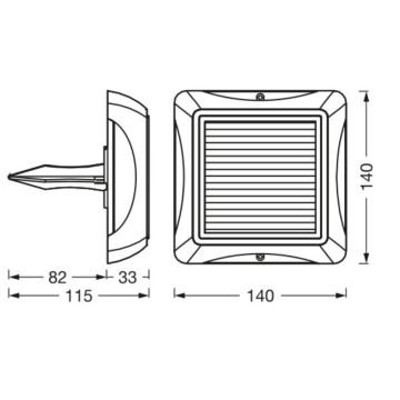 Ledvance - LED Димируем соларен лампа ENDURA STYLE SOLAR LED/1,2W/3,7V IP65