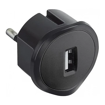 Legrand 50681 - Адаптер USB за контакт 230V/1,5A черен