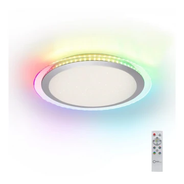 Leuchten Direkt 15411-21- LED RGB Димируем плафон CYBA LED/26W/230V + дистанционно