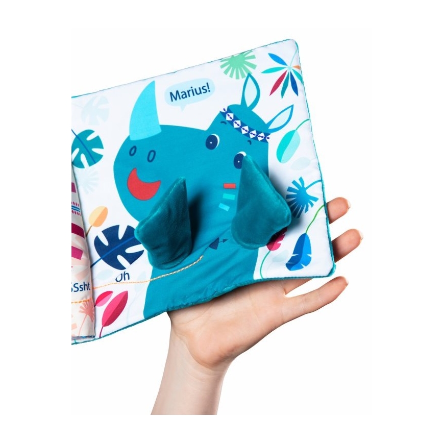 Lilliputiens - Детска текстилна книга носорог Marius