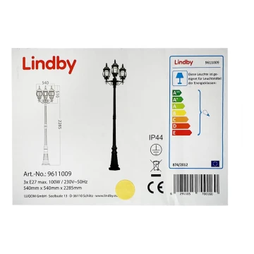 Lindby - Екстериорна лампа 3xE27/100W/230V IP44