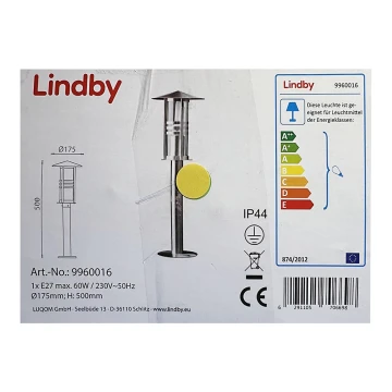 Lindby - Екстериорна лампа ERINA 1xE27/60W/230V IP44