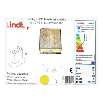 Lindby - LED Аплик QUENTIN LED/5W/230V