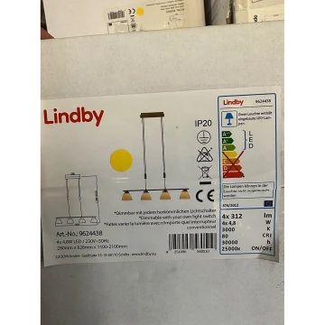 Lindby - LED Димируем пендел CERSEI 4xLED/4,8W/230V