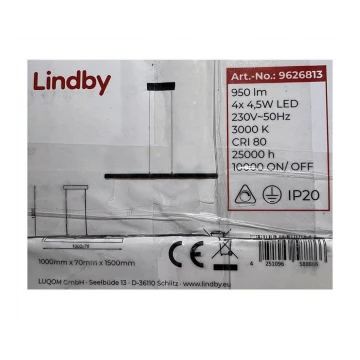 Lindby - LED Димируем пендел SOLVINA 4xLED/4,5W/230V