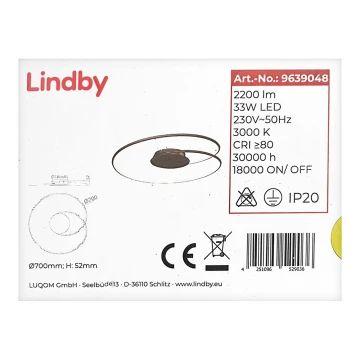 Lindby - LED Плафон JOLINE LED/33W/230V