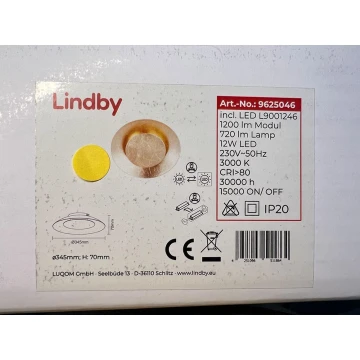 Lindby - LED Плафон KETI LED/12W/230V