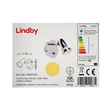 Lindby - LED Стенен спот ARMINIUS 1xGU10/5W/230V