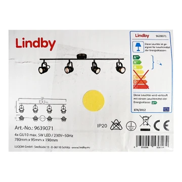 Lindby - Спот LEONOR 4xGU10/5W/230V