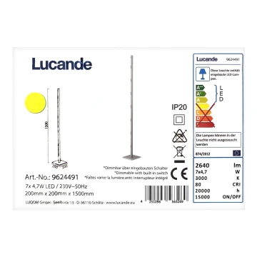 Lucande - LED Димируем лампион MARGEAU 7xLED/4,7W/230V