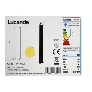 Lucande - LED Екстериорна лампа TINNA LED/6,3W/230V IP65