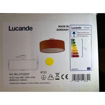 Lucande - Плафон GALA 4xE27/40W/230V