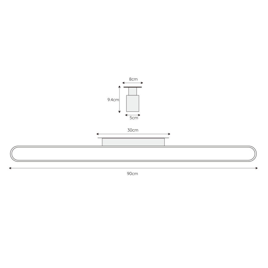 Lucide 04209/18/30 – LED Bathroom Wall Light MADELON LED/18W/230V IP44