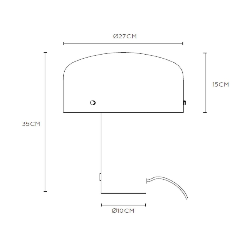 Lucide 05539/01/02 - Димируема сензорна настолна лампа TIMON 1xE27/25W/230V Ø 27 см златист/бял