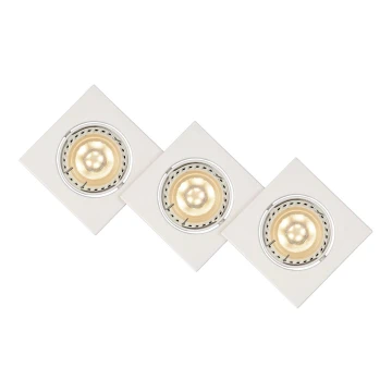 Lucide 11002/15/31 - К-кт 3x LED Димируема лампа за вграждане FOCUS 3xGU10/5W/230V бял ъглов