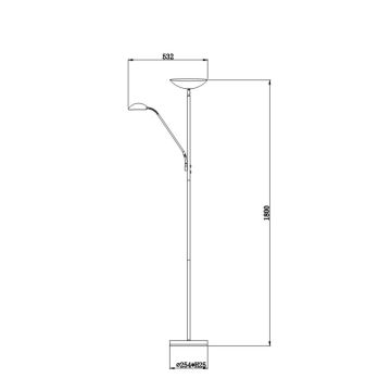 Lucide 19791/24/30 - LED Лампион ZENITH LED/20W/230V + LED/4W