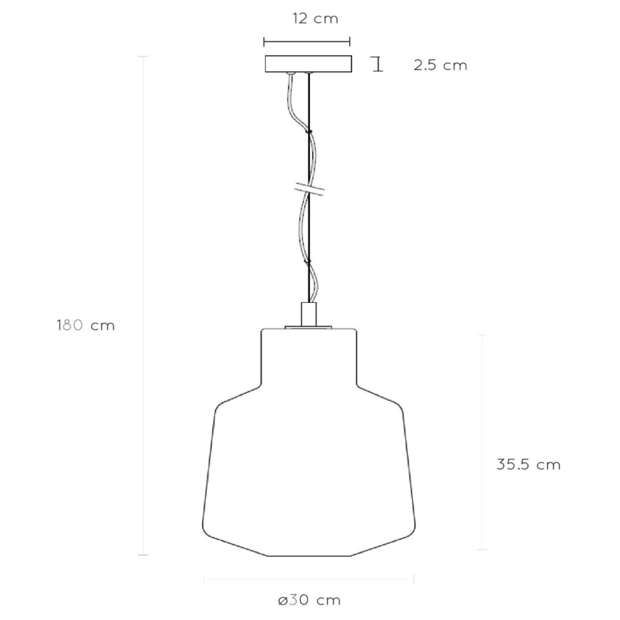 Lucide 20418/01/31 - Висящ полилей ALISTAIR 1xE27/40W/230V