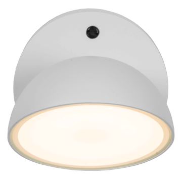 Lucide 22865/12/31 - LED Екстериорен аплик със сензор FINN LED/12W/230V IP54 бял