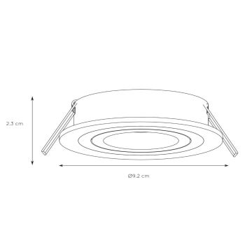 Lucide 22954/01/31 - Димируема лампа за вграждане TUBE 1xGU10/50W/230V бял