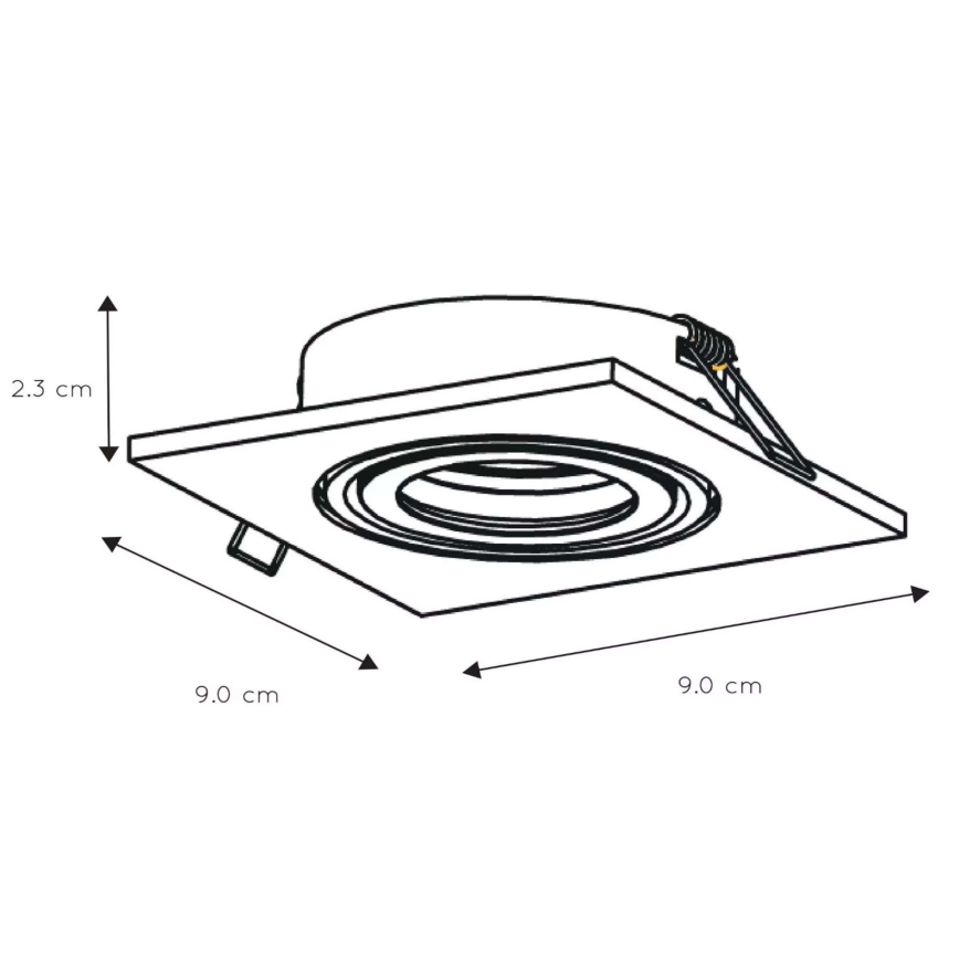 Lucide 22955/01/12 - Димируема лампа за вграждане TUBE 1xGU10/50W/230V матов хром