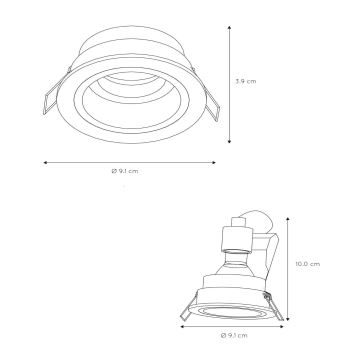 Lucide 22958/01/30 - Лампа за вграждане EMBED 1xGU10/50W/230V