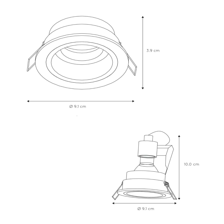 Lucide 22958/01/30 - Лампа за вграждане EMBED 1xGU10/50W/230V