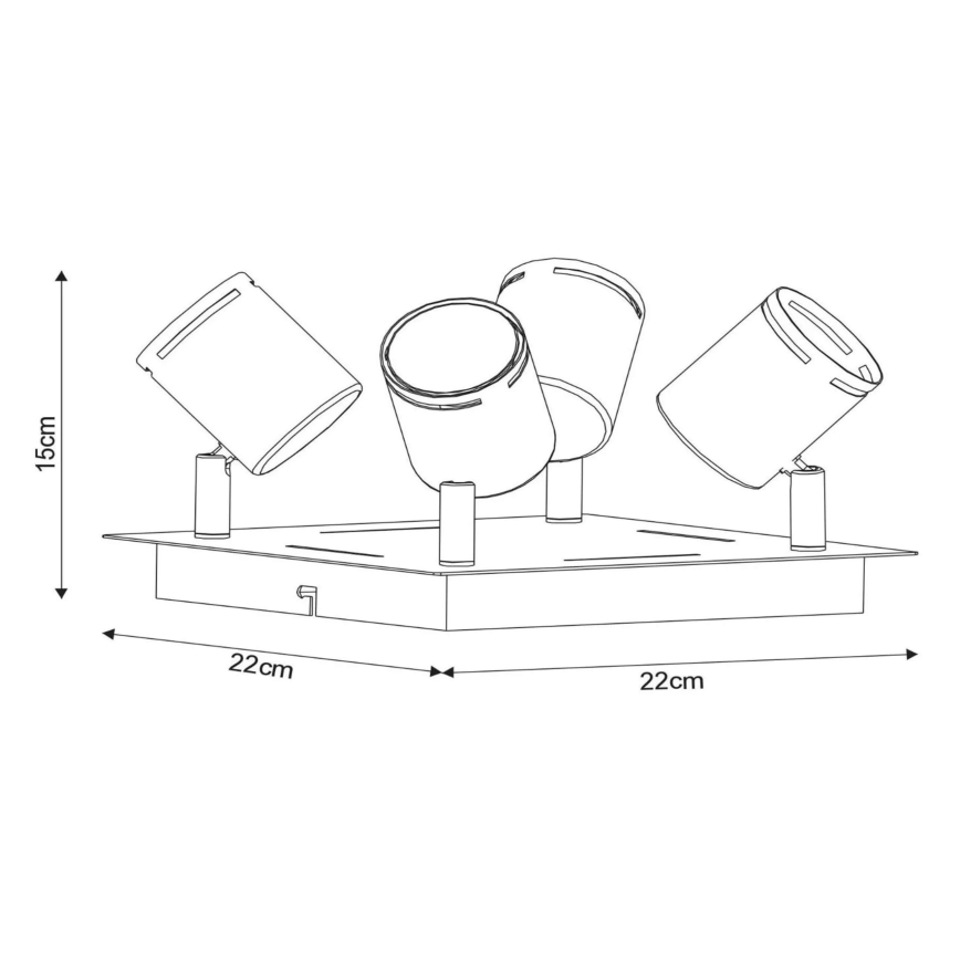 Lucide 26994/20/31 - LED Димируем спот RILOU 4xGU10/5W/230V