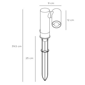 Lucide 27894/05/29 -LED Екстериорна лампа TATUM LED/4,5W/230V IP65 39,5 см антрацит